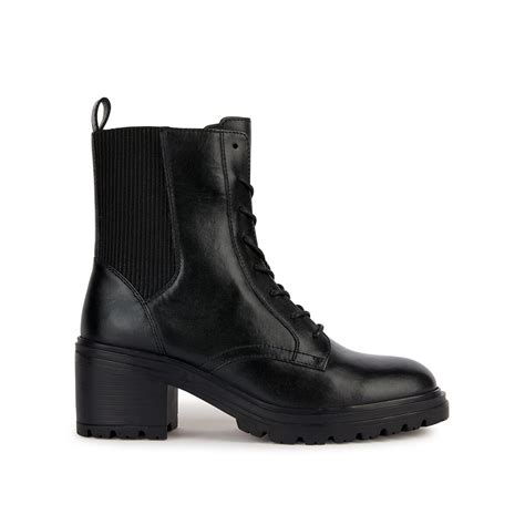 Ademende Bottines Met Veters Damiana Zwart Geox La Redoute