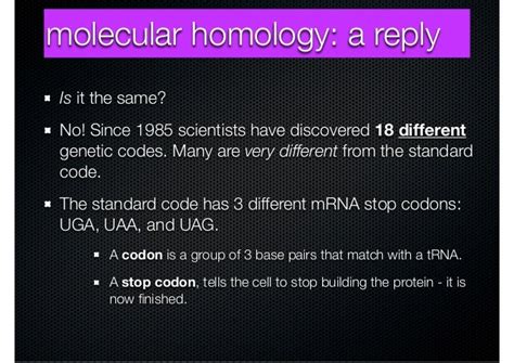 Molecular homology