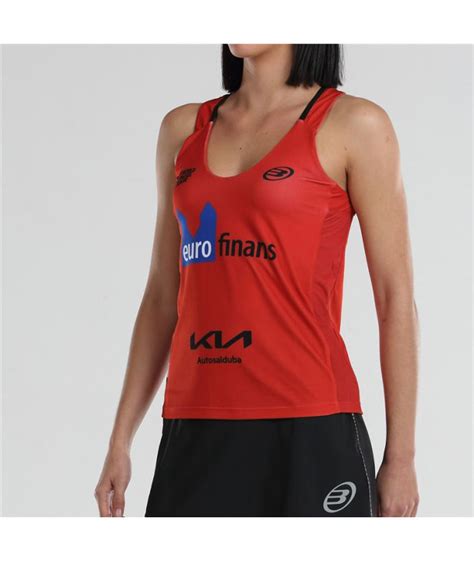 Camiseta de Pádel Bullpadel Orlas Delfi Brea Rojo Mujer