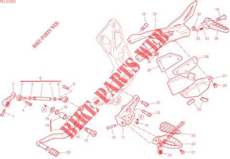 ESTRIBERAS IZQUIERDO PALANCA DE CAMBIOS Para Ducati Diavel 1260 2022