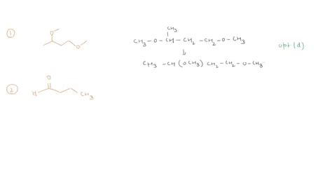 Solved Question Which Of The Following Condensed Formulae Match The