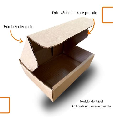 Caixa Papelao Correio 16x11x5 Sedex Pac Montável C 50 Unid Mercado