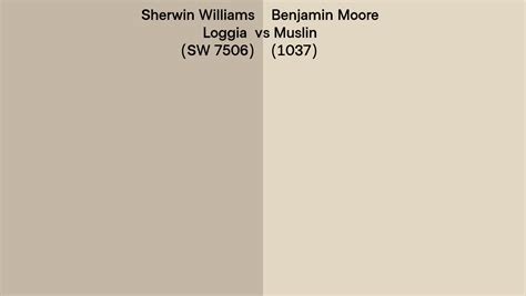 Sherwin Williams Loggia Sw Vs Benjamin Moore Muslin Side