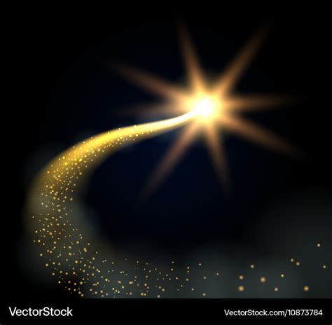 Magic Christmas Glowing Star Royalty Free Vector Image