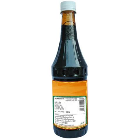 Dhampur Green Sugarcane Molasses Sheera, Kakvi, Raab, Liquid Jaggery Gur Baking Syrup, 735ml ...