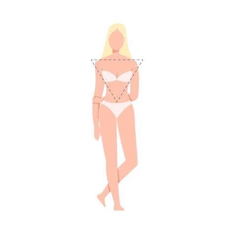 Premium Vector Beautiful Woman In Underwear Faceless Female Inverted