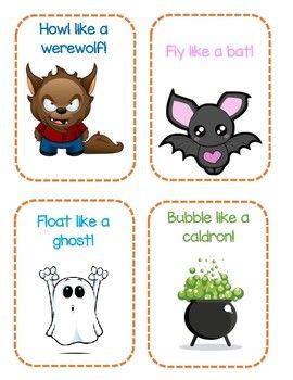 Halloween Gross Motor Cards Get Your Students Up And Moving With These