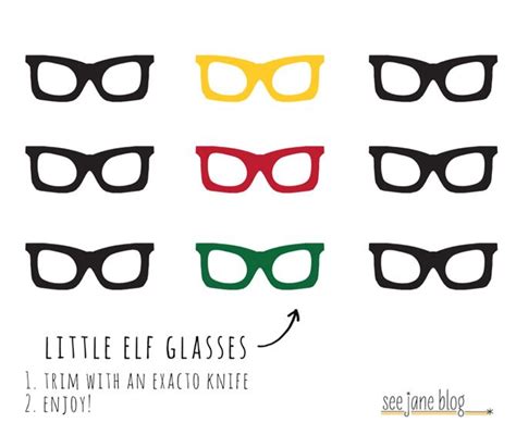 Elf On The Shelf Retro Glasses Template Elf On The Shelf Awesome Elf On The Shelf Ideas