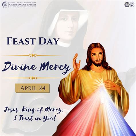 Feast Day Of Divine Mercy Today We Celebrate The Feast Day Of Divine