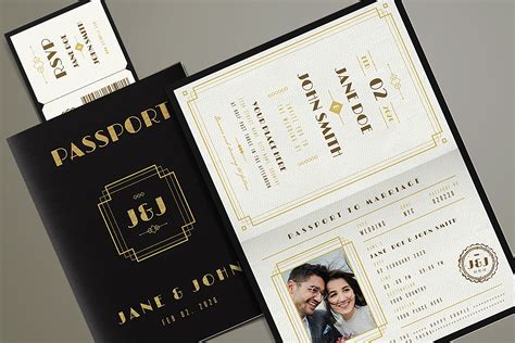 Passport Wedding Invitations