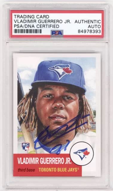 VLADIMIR GUERRERO JR signé automatiquement bleu Jays MLB Topps Living