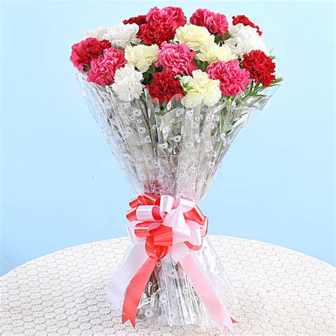 Buy/Send Vibrant Carnations Bouquet Online- FNP