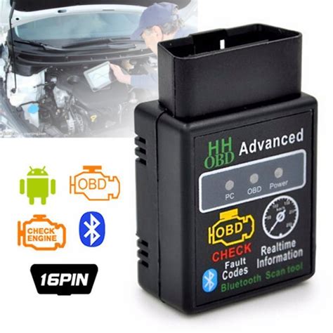 New Elm327 V2.1 Bluetooth Hh Obd Advanced Obdii Obd2 Mini Elm327 Auto ...