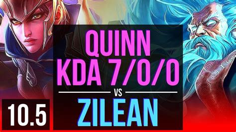 QUINN Vs ZILEAN TOP 3 Early Solo Kills KDA 7 0 0 Godlike KR