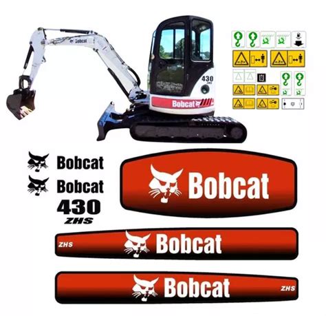 Kit Adesivos Mini Escavadeira Bobcat 430 Zhs Etiquetas