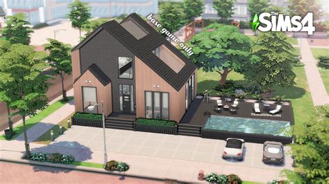 🎹 기본팩만 사용한 모던 하우스｜no Cc｜심즈4 건축｜스피드 빌드｜base Game Only Modern House ｜sims