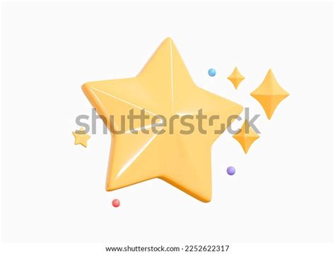 3d Gold Star Sparkle Emoji Cute Stock Illustration 2252622317 ...