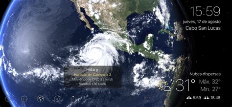 Hilary se fortalece como huracán categoría 2 con trayectoria a Tijuana