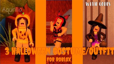 3 Halloween Costumes Outfit Codes For Bloxburg Aqurilia YouTube