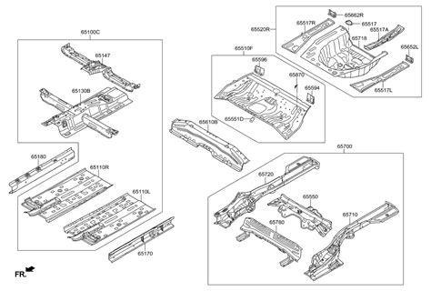 65527 F3000 Genuine Hyundai PANEL ASSEMBLY REAR FLOOR SIDE RH