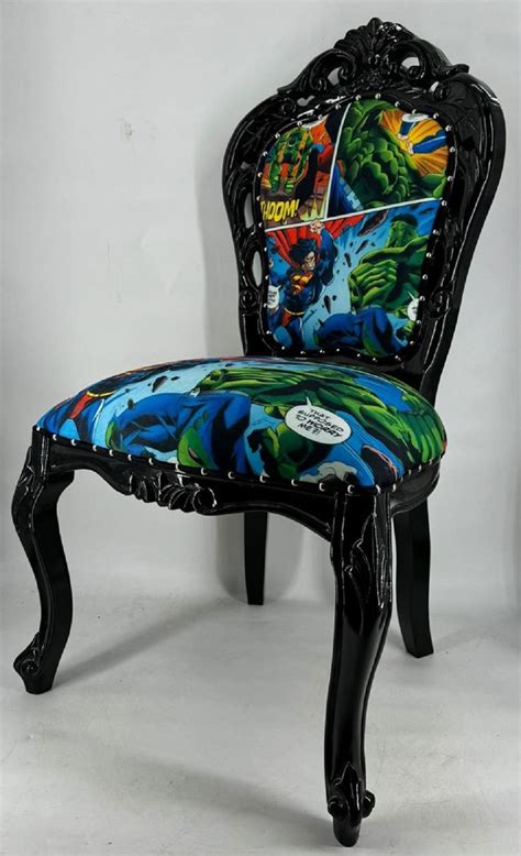 Casa Padrino Luxury Baroque Dining Room Chair With Comic Design