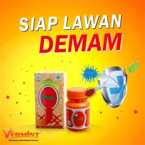 Jual Vermint Obat Demam Isi 30 Kapsul Obat Typus Meriang Shopee Indonesia