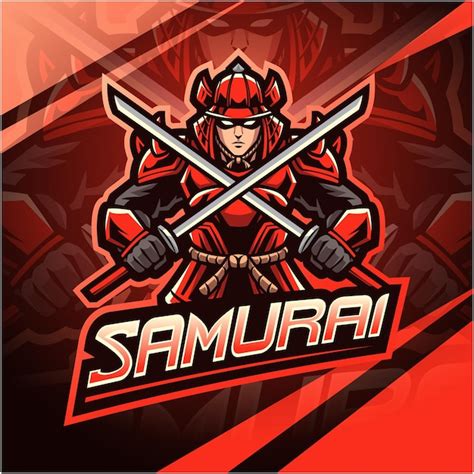 Premium Vector Samurai Warrior Esport Mascot Logo Design