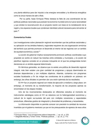 El desarrollo regional en México Auge y caída del Plan Puebla Panamá PDF