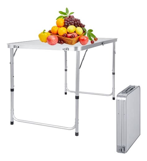 Mesa Plegable Tipo Portafolio 120cm Portátil Jardín Aluminio Meses