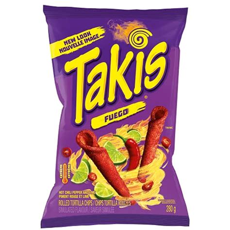 Takis Fuego Spicy Chili Pepper And Lime Flavored Crisp Tortilla Chips