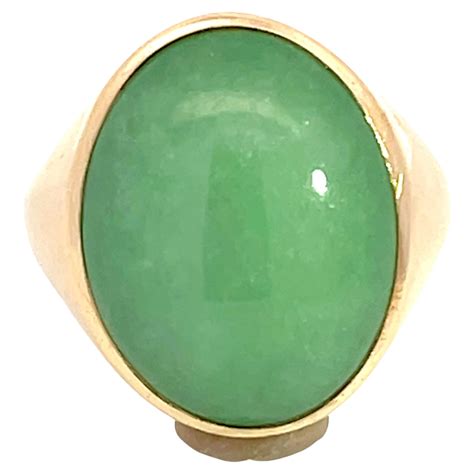 Jade Antique Ring Jadeite Jade Ring In K Yellow Gold Antique