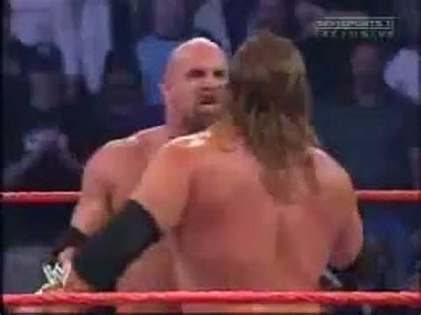 Goldberg Vs Triple H Wwe Raw 2003 YouTube