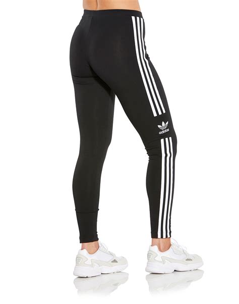 Womens Black Adidas Originals Trefoil Leggings Life Style Sports