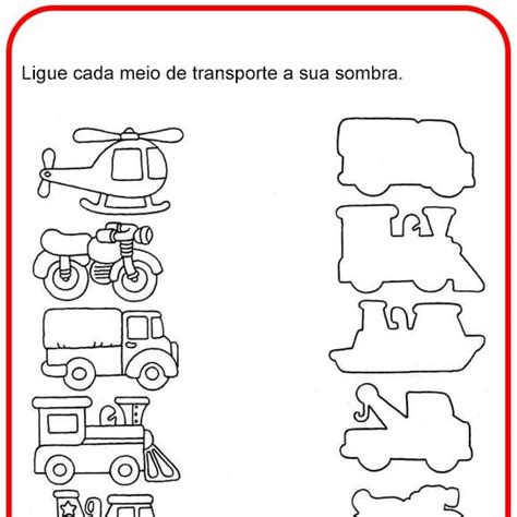 Atividades Meios De Transporte 1 Cantinho Do EVA