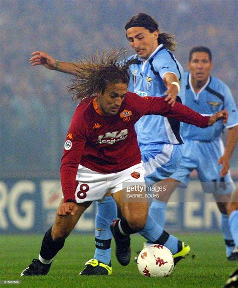 As Roma Striker Gabriel Batistuta Outpasses Lazio Rome Midfielder News Photo Getty Images