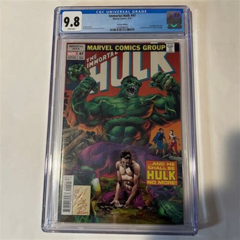 Immortal Hulk Joe Bennett Tih Homage Cover Variant Cgc Wp