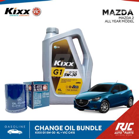 Kixx G1 Fully Synthetic 5w 30 Gasoline Change Oil Bundle Set Mazda 2