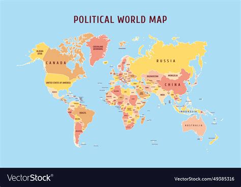 political map   world royalty  vector image