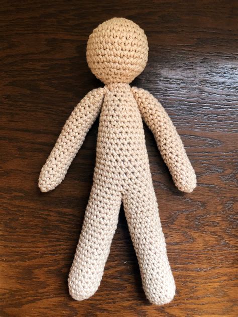 Crochet Pattern Basic Doll Body Amigurumi Doll Base Crochet Doll