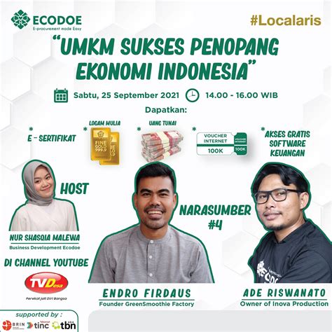 Ecodoe Ajak UMKM Bangkit Di Tengah Krisis Lewat Localaris