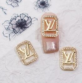 Pcs Square Louis Vuitton Nail Charms Y