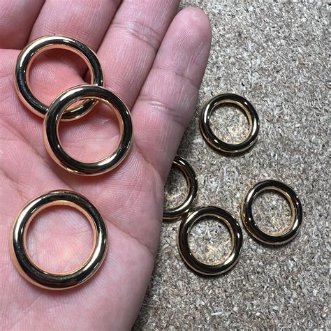 16 Mm Gold O Ring Welded Closed Leather Craft Ring Buckle High