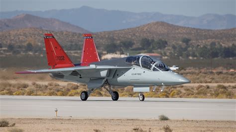 trainer lands  edwards air force base  test flights