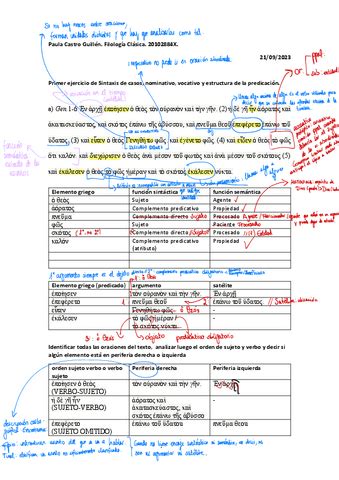 Primer Ejercicio De Sintaxis De Los Casos Nominativo Pdf