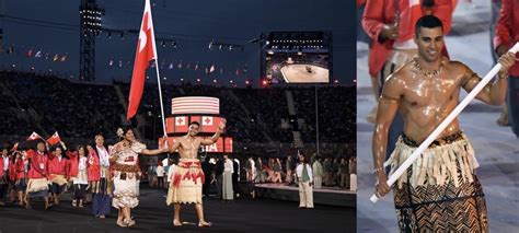 Just Like The Winter Olympics The Tongan Flag Bearer In The