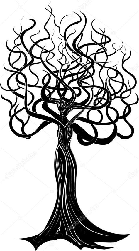 Girl tree Stock Vector by ©Лёличка 6779883