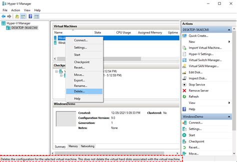 How To Delete A Hyper V Virtual Machine From Windows