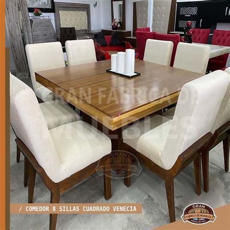 Comedor 8 Sillas Cuadrado Venecia