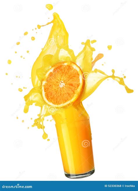 Orange Juice Splash Stock Photo Image Of Refreshment