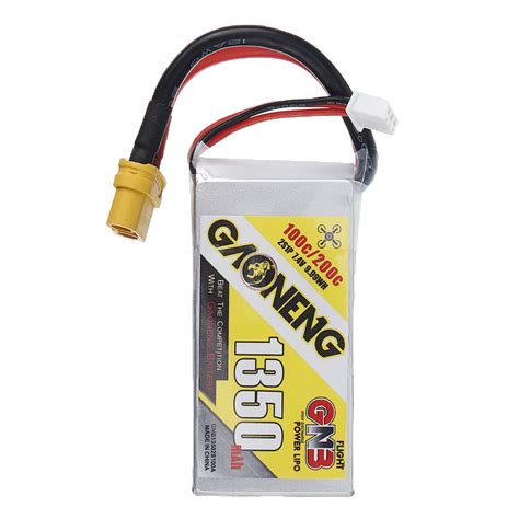 New Gaoneng GNB 7 4V 1350mAh 100C 2S Lipo Battery XT60U F Plug For RC